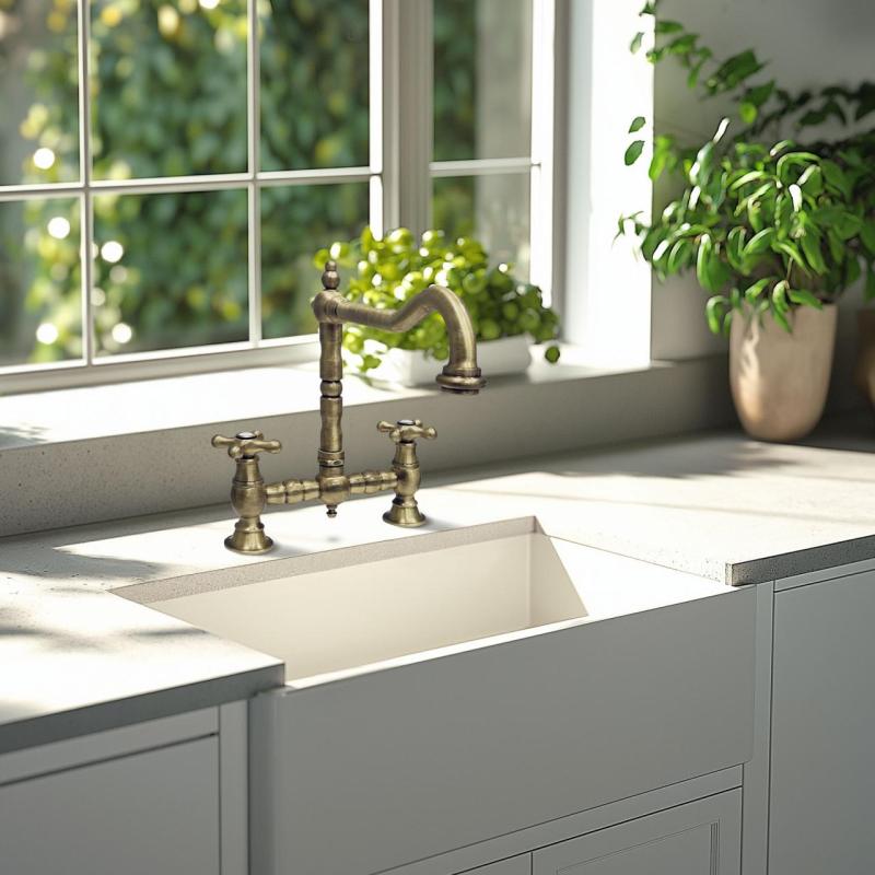 PB Nostalginen Siltakeittiöhana Pronssi kulmaputki tähtimuotoisilla nuppeilla PBN.BRO.H.ST