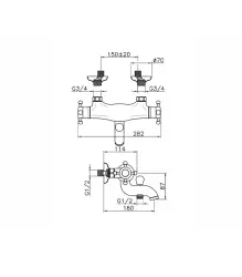 Huber Victorian Thermostaattinen Kylpyhana RST VTT270102A