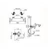 Huber Victorian Thermostatische Douchekraan met glijstangset Brons VTS0101027