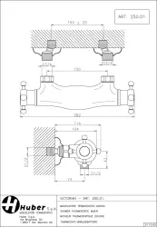 Huber Victorian Termostaattinen Suihkuhana käsisuihkulla Kulta 1154957652