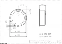 Reginox- gootsteen R18 370 OSP Opbouw B2801RLU02GDS