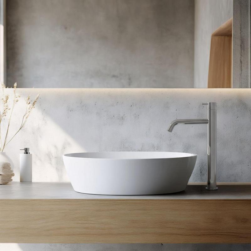 Waterevolution Flow pesuallashana korkea juoksuputki pesualtaille, mukaan lukien click plug kromi T11501