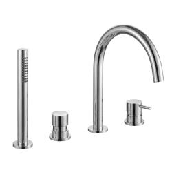 Waterevolution Flow 4-reikäinen Kylpyhana Kylpyammeen Reunalle Asennus Kromi T13801