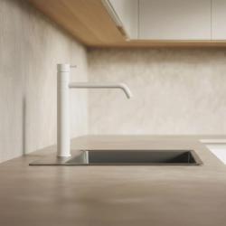 Waterevolution Flow keukenkraan mat wit T150BR