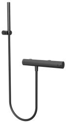 Waterevolution Flow suihkutermostaatti suihkuvarusteilla musta T140TPR