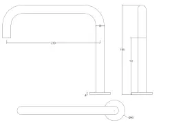 Waterevolution Flow 2-reikäinen pesuallashana mattamusta T112HPR