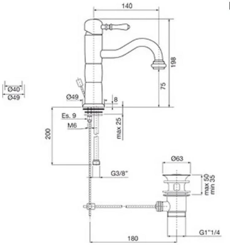 PB Classic klassinen pesuallashana pilarikromi 1208592552