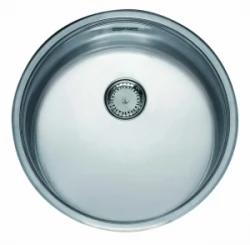 Reginox R26076 ronde roestvrijstalen spoelbak L18390 comfort Vlakbouw opbouw en onderbouw T2903LLU06GDS