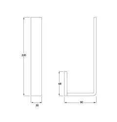 Waterevolution Deep reserve wc-rolhouder mat zwart A232PR