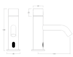 Waterevolution Flow elektroninen pesuallashana infrapuna paristoilla matta valkoinen T110EBBR