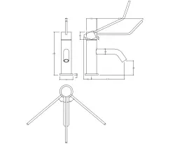 Waterevolution Flow wastafelkraan incl. click plug mat wit T111BR