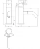 Waterevolution Flow lage wastafelkraan volledig RVS incl. click plug T110IE