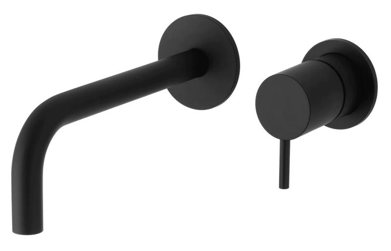 Waterevolution Flow upotettava pesuallashana, mattamusta, 15 cm:n ulosvirtaus T116BPR-15