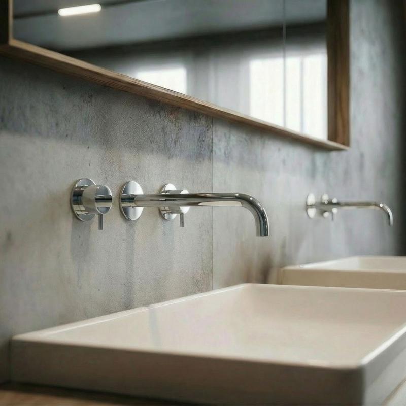 Waterevolution Flow 3-reikäinen upotettava pesuallashana, kromi, ulostulo 21 cm T1163F01-21