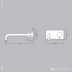 Waterevolution Flow inbouw wastafelkraan met afdekplaat chroom met uitloop 15cm T1161B01-15 vertaald naar het Fins zou zijn:

Waterevolution Flow sisäänrakennettava pesuallashana peitelevyllä