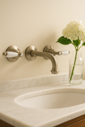 PB klassinen hanan asennus seinähana valkoisilla kahvoilla 16 cm ulostulo RST 1208854342