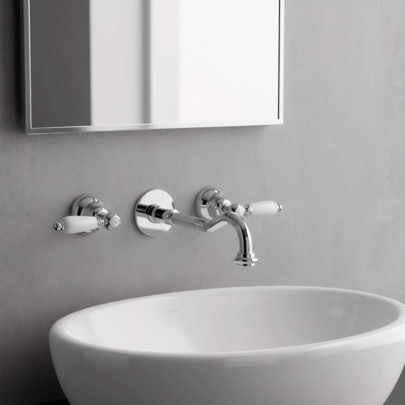 PB klassieke kraan inbouw muurkraan met witte hendels 25 cm uitloop Chroom 1208854382

PB klassinen seinään asennettava hana valkoisilla kahvoilla, 25 cm ulosvirtaus, kromi, 1208854382