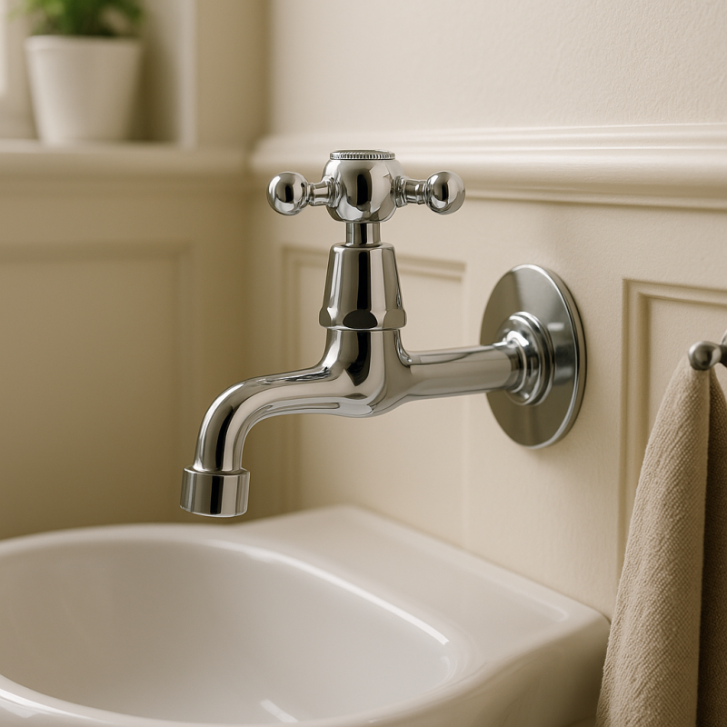 PB klassinen seinäasennettava vesihana tähtinupilla kylmälle vedelle kromi 1208855592