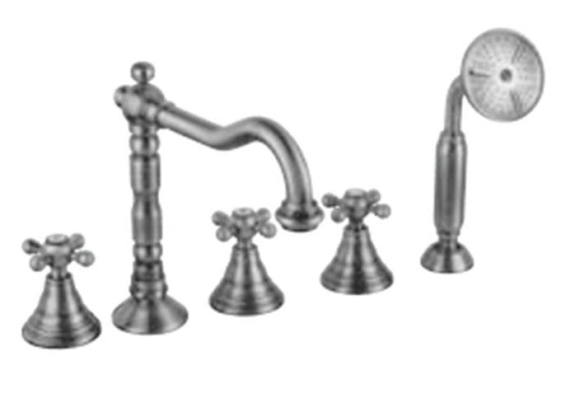 PB klassinen 5-reikäinen kylpyammeen reunahana, tähtikahvat, kromi 1208855772