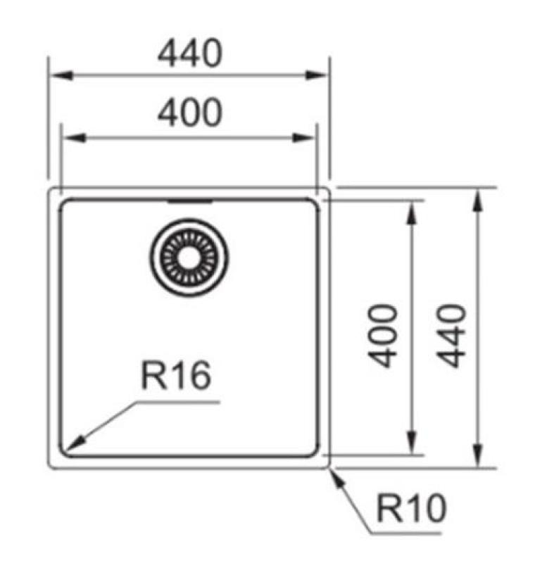 Franke Maris MRX 210.40 ruostumaton teräs pesuallas 40x40 tasoon asennettava 1270527749