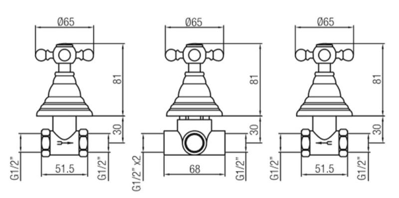 PB klassinen 3-tiekattoasennettava suihkusetti vaihtimella ja tähtinupuilla RST 1208889772