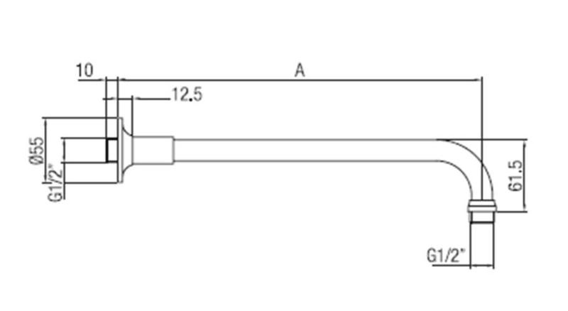 PB klassinen suihkuvarsi pronssi 40 cm 1208898922