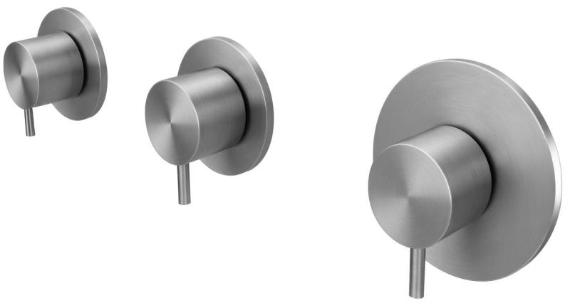 Waterevolution Flow sisäänrakennettu suihkutermostaatti kahdella sulkuventtiilillä, kokonaan ruostumatonta terästä 1208916472