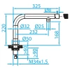 CARESSI White Line RVS eenhendel keukenmengkraan CA108WH ECO 1208920611 kloon 13-02-2019 01:26:27