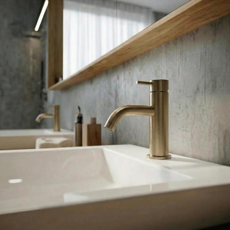 Waterevolution Flow matala pesuallashana, sis. click plug, harjattu messinki T110LE