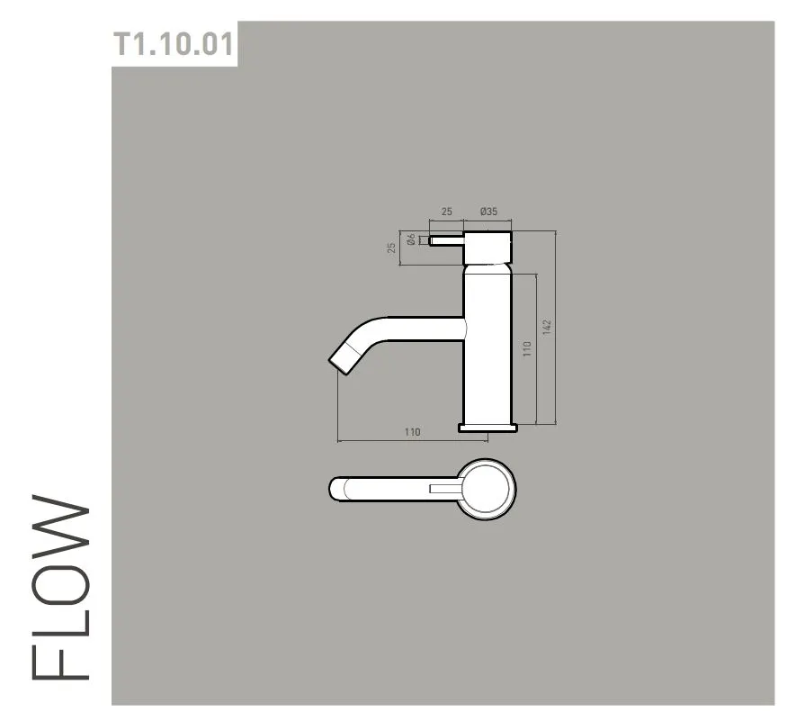 Waterevolution Flow wastafelkraan PVD light gold T111WGE