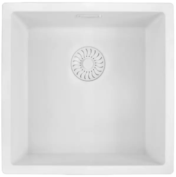 Caressi White Line valkoinen kvartsiallas 40 cm tasoon asennettava CAGRPP40WH-FL 1208921336