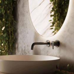 Waterevolution Flow Upouusi pesuallashana PVD Gun Metal, ulostulo 15 cm T116BME-15