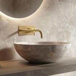 Waterevolution Flow upotettava pesuallashana peitelevyllä Harjattu messinki, ulostulo 21 cm T1161LE-21