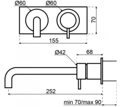 Waterevolution Flow inbouw wastafelkraan met afdekplaat Geborsteld Messing met uitloop 25 cm T1161LE-25

Waterevolution Flow upotettava pesuallashana peitelevyllä, harjattu messinki, 25 cm ul