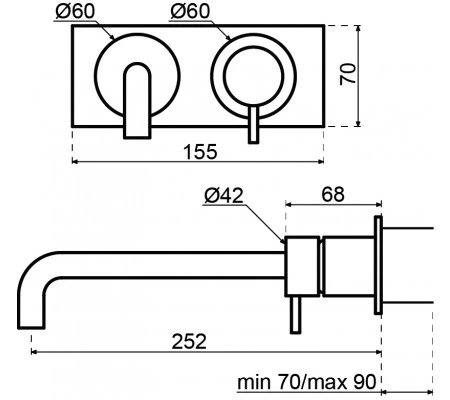 Waterevolution Flow inbouw wastafelkraan met afdekplaat PVD Geborsteld Koper met uitloop 25cm T1161CPE-25

Waterevolution Flow upotettu pesuallashana peitelevyllä PVD Harjattu Kupari, 25 cm u