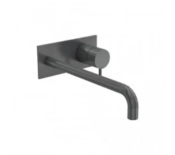 Waterevolution Flow inbouw wastafelkraan met afdekplaat PVD Gun Metal met uitloop 25cm T1161GME-25

Waterevolution Flow sisäänrakennettu pesuallashana peitelevyllä PVD Gun Metal, ulostulo 25 