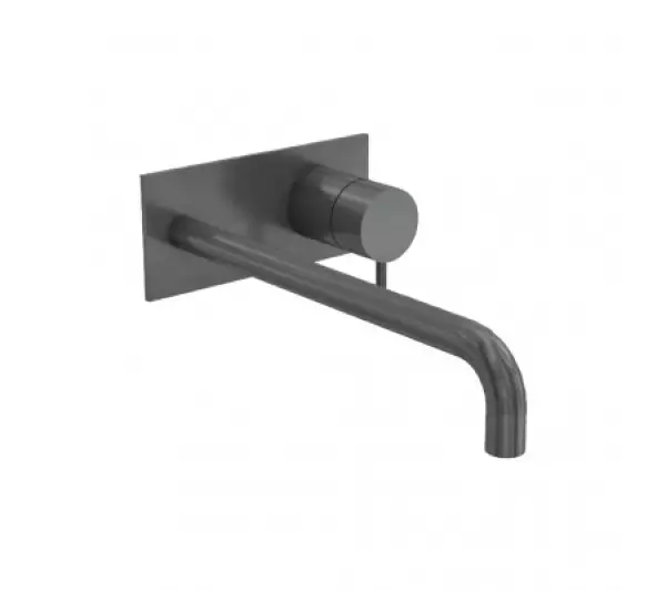 Waterevolution Flow inbouw wastafelkraan met afdekplaat PVD Gun Metal met uitloop 25cm T1161GME-25

Waterevolution Flow sisäänrakennettu pesuallashana peitelevyllä PVD Gun Metal, ulostulo 25 