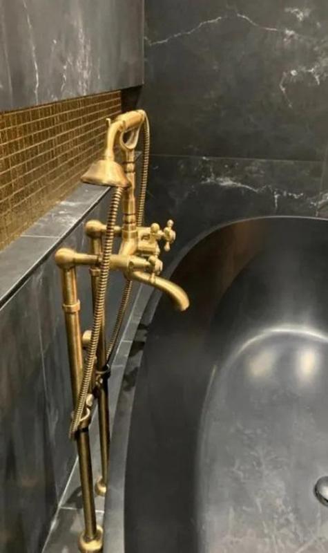 PB Vapaasti seisova kylpyammehana, nostalgiset tähtinupit, pronssi 6000