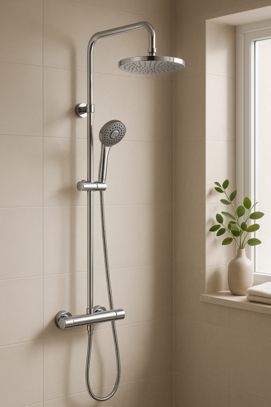 DEMM Shower suihkuyhdistelmä termostaatti sadesuihkulla kromi 1208946965