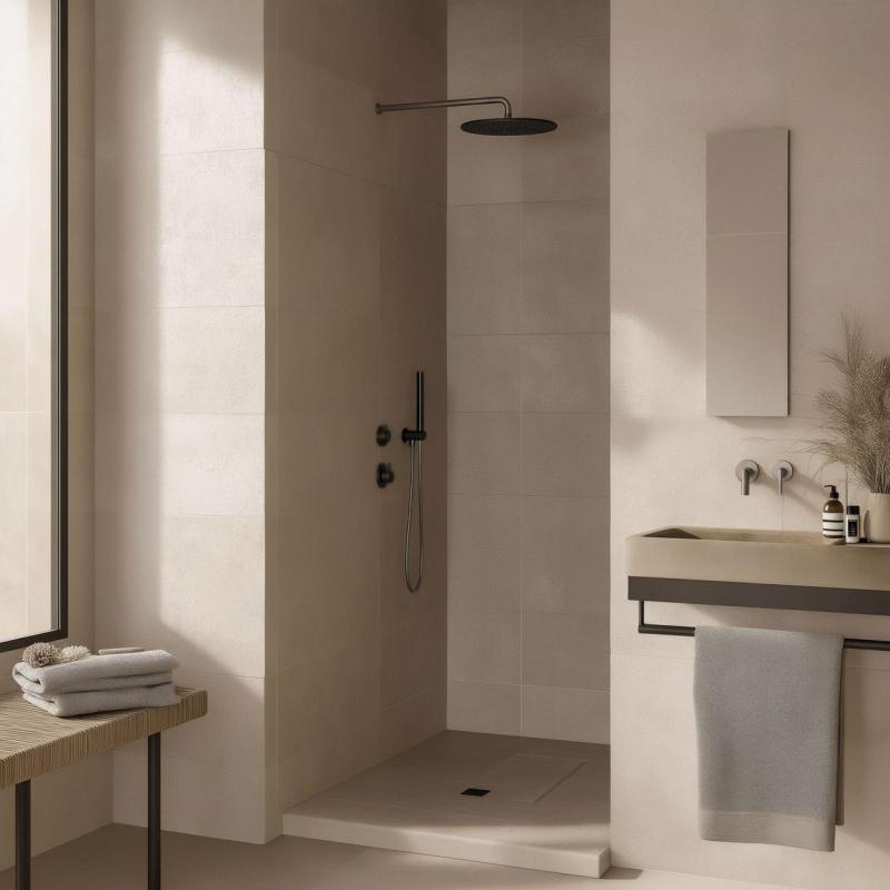 Waterevolution Flow upotettava suihkutermeetti, 1 vaihtoventtiili, gun metal 1208948849