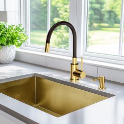 Luxe ingebouwde keukenzeepdispenser PVD goud 1208952330