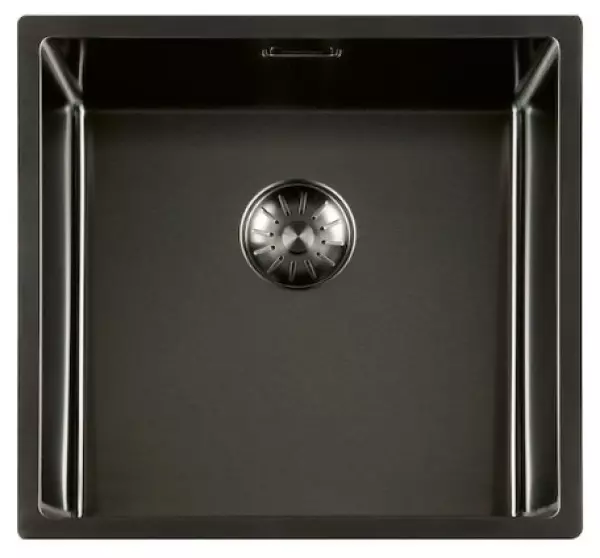 Lorreine 40SP-GunMetal keukenspoelbak 40x40 PVD gun metal, inbouw, vlakbouw en opbouw 1208952366