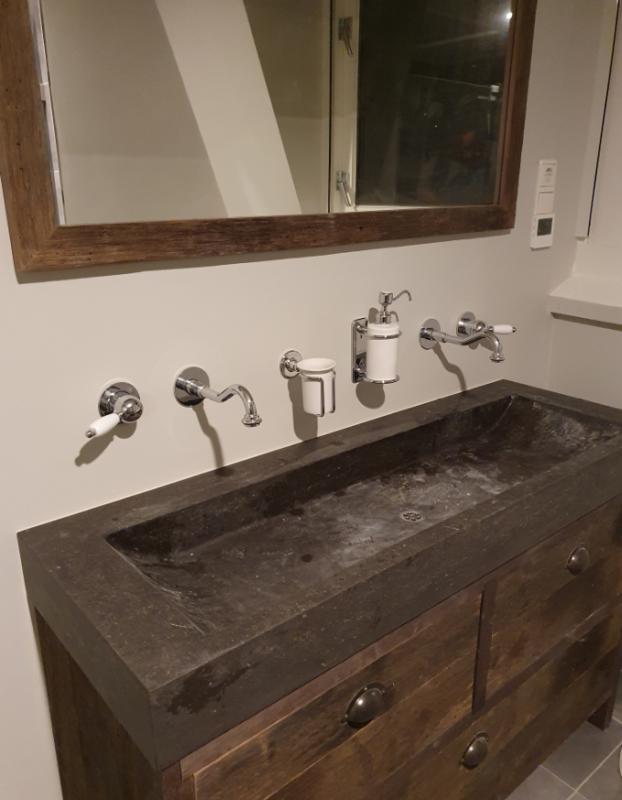 PB nostalginen upotettu pesuallashana Vintage 21cm ulostulo kromi