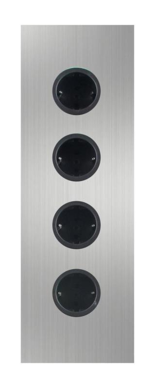 Indux Energiezuil 4 pistorasialla, maadoitettu, ruostumaton teräs 1208953218