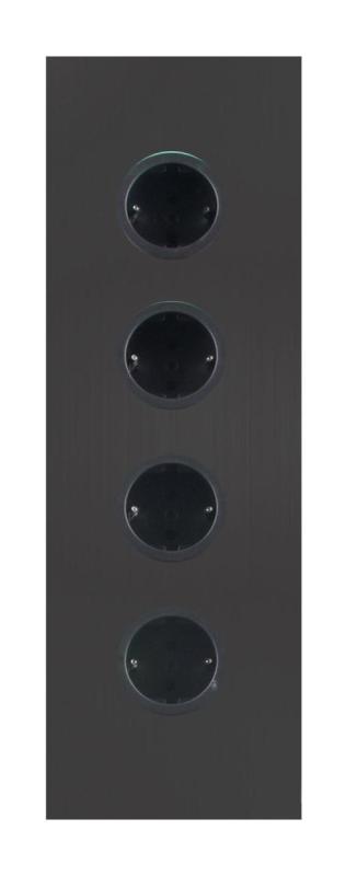 Indux Energiezuil 4 pistorasialla, maadoitettu, musta 1208953219