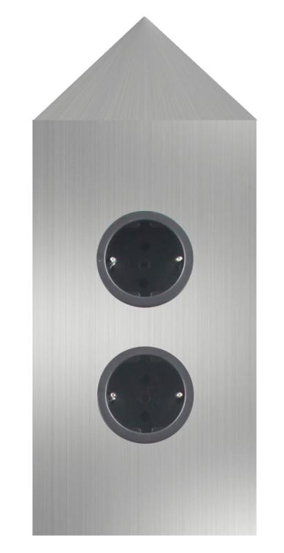 Indux Energiasäiliö, 2 pistorasiaa, maadoitettu kulma, ruostumaton teräs 1208953220