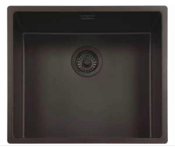 Reginox Amsterdam Nieuw model 50 Regi-graniet spoelbak Pure Black volledig zwart onderbouw en opbouw 1208953475