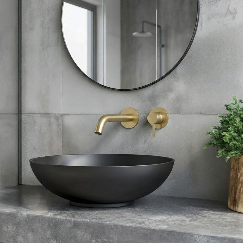 SB Round upotettu pesuallashana harjattua messinkiä PVD 162mm