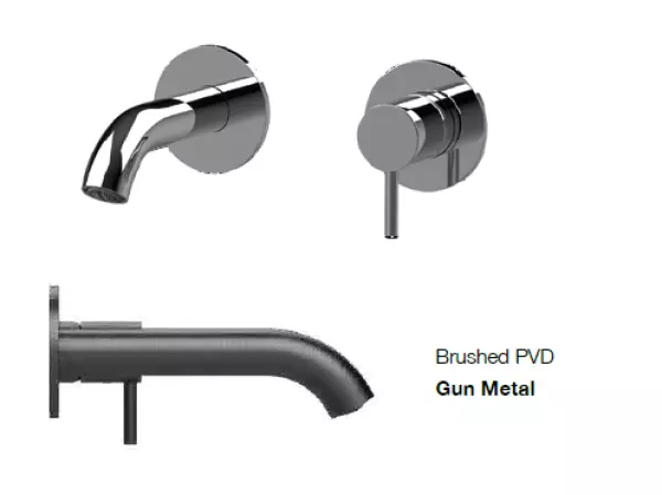 SB Round upotettava pesuallashana gun metal PVD 102mm