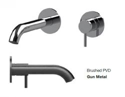 SB Round upotettu pesuallashana gun metal PVD 162mm